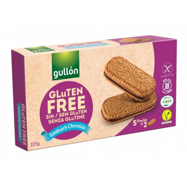 Gullon Sandwich chocolate cookies glutenvrij (225 Gram)