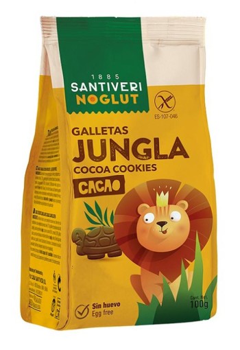 Santiveri Jungle koekjes cacao glutenvrij (100 Gram)