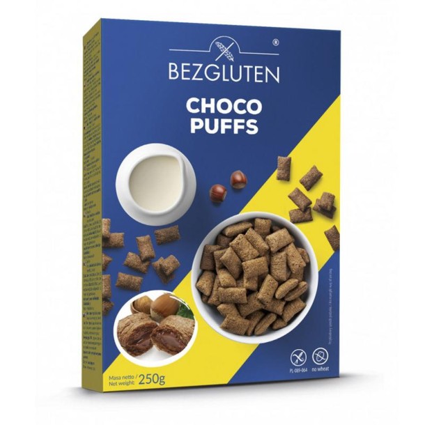 Bezgluten Choco puffs glutenvrij (250 Gram)