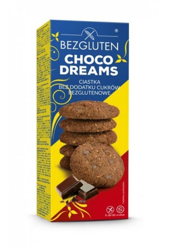 Bezgluten Chocolade koekjes zonder toegev suiker glutenvrij (110 Gram)