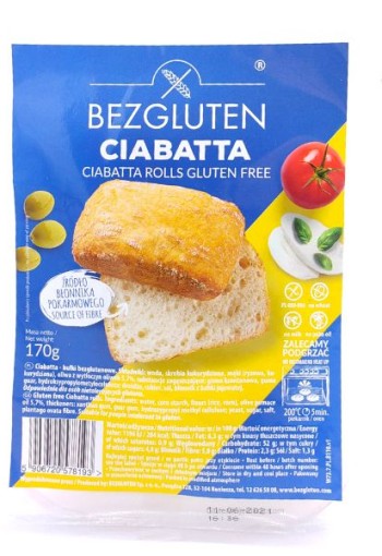 Bezgluten Ciabatta glutenvrij (170 Gram)