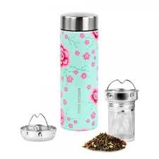 Yoko Drinkfles cherry blossom + theefilter iso 350ml (1 Stuks)