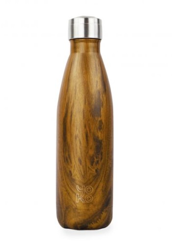 Yoko Drinkfles wood isotherm 500ml (1 Stuks)