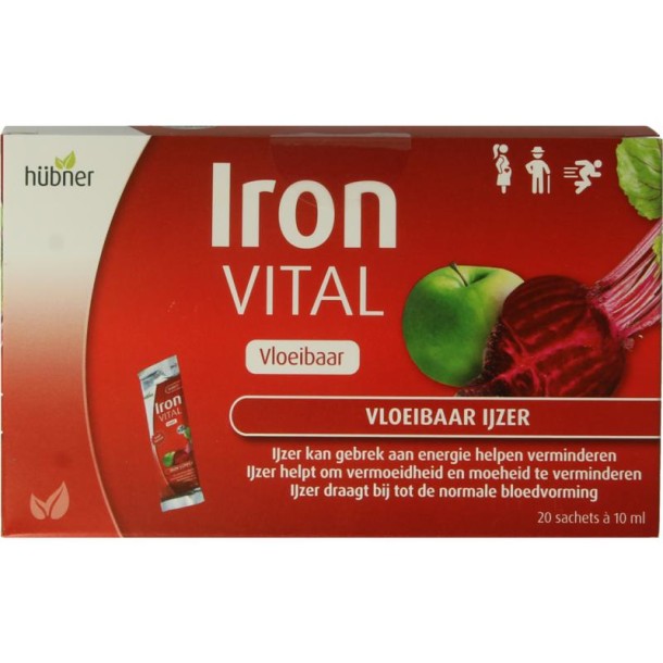 Hubner Iron vital vloeibaar ijzer 20x10ml (20 Stuks)