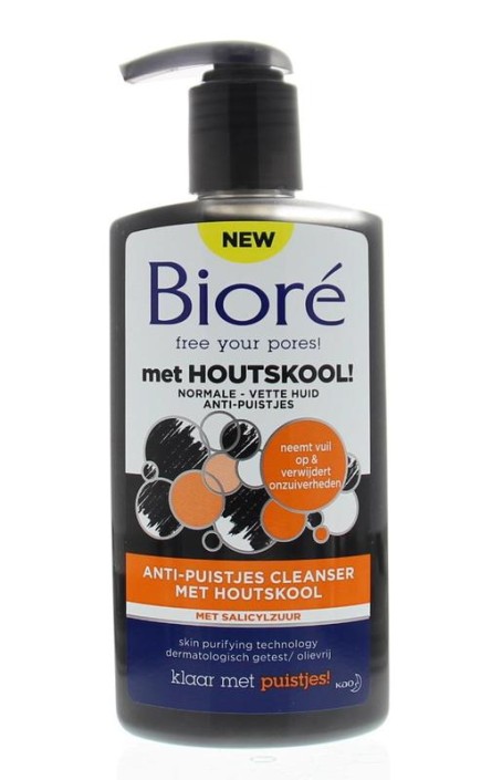 Biore Anti spot cleanser houtskool (200 Milliliter)