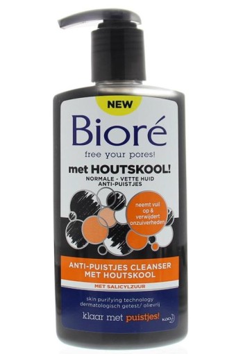 Biore Anti spot cleanser houtskool (200 Milliliter)