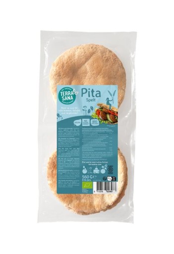 Terrasana Pitabroodjes spelt 8 stuks bio (560 Gram)
