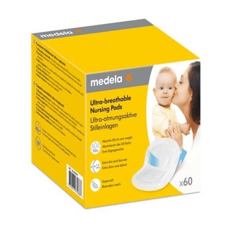 Medela Zoogcompressen ultra ademend (60 Stuks)