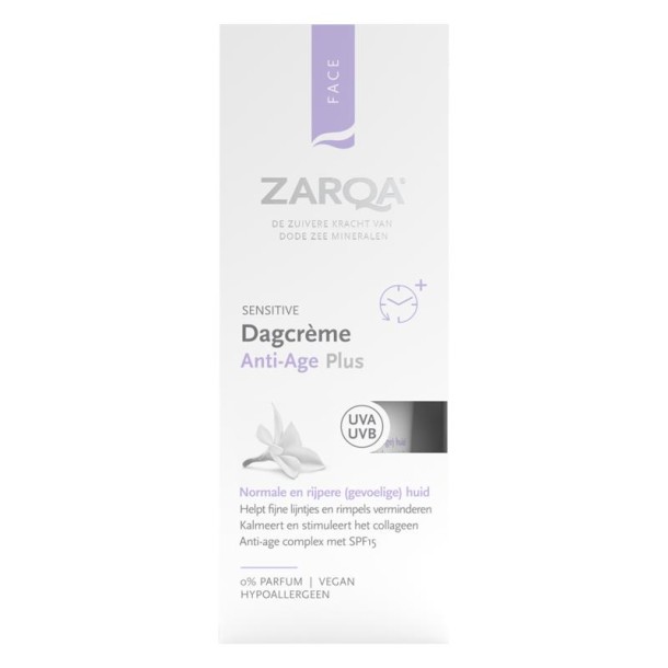 Zarqa Dagcreme anti age plus sensitive SPF15 (50 Milliliter)