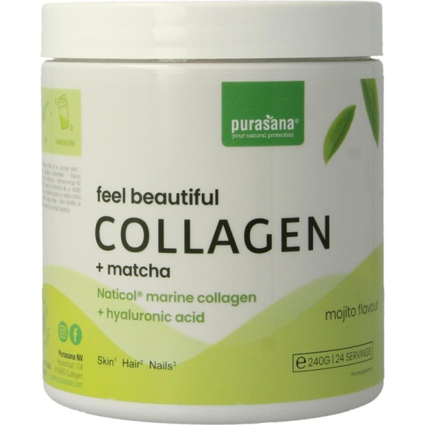Purasana Collageen matcha feel beautiful (240 Gram)
