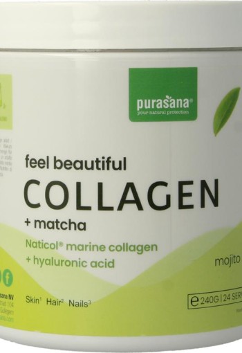 Purasana Collageen matcha feel beautiful (240 Gram)