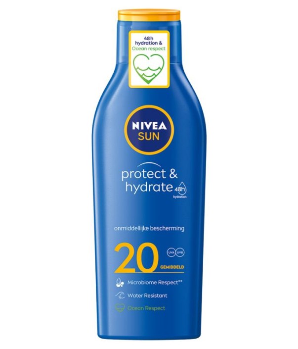 Nivea Sun protect & hydrate zonnemelk SPF20 (200 Milliliter)