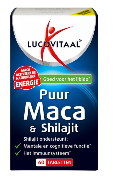 Lucovitaal Maca en shilajit puur (60 Tabletten)