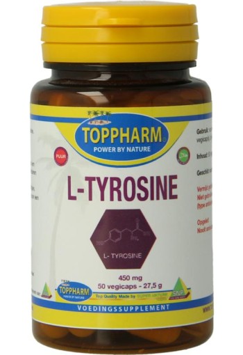 Toppharm L-Tyrosine 450mg puur (50 Vegetarische capsules)