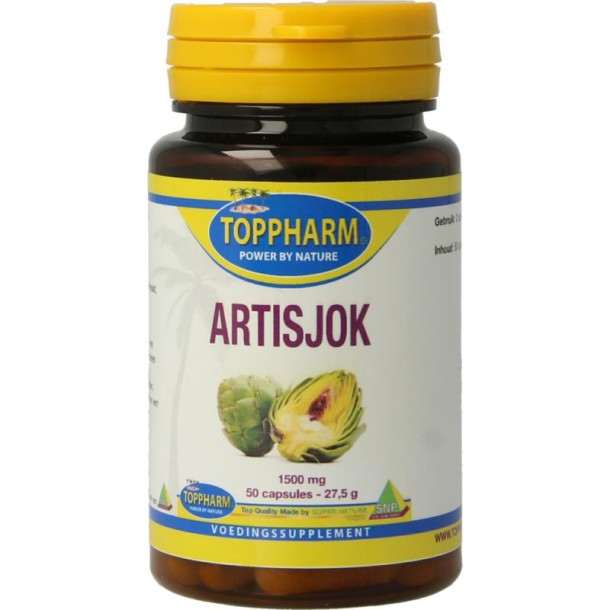Toppharm Artisjok 1500mg (50 Capsules)