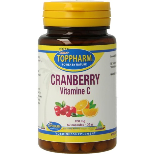 Toppharm Cranberry + vitamine C 200mg (60 Capsules)