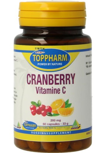 Toppharm Cranberry + vitamine C 200mg (60 Capsules)