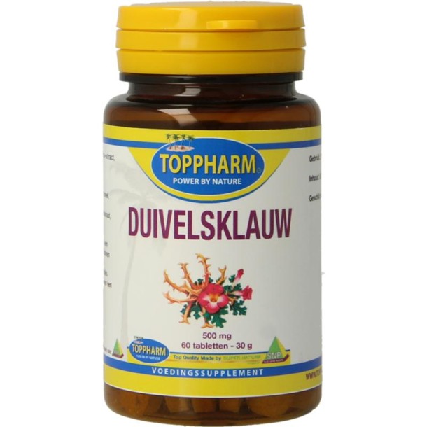 Toppharm Duivelsklauw 500mg (60 Tabletten)