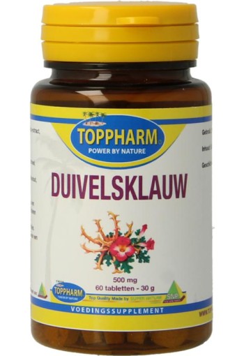 Toppharm Duivelsklauw 500mg (60 Tabletten)