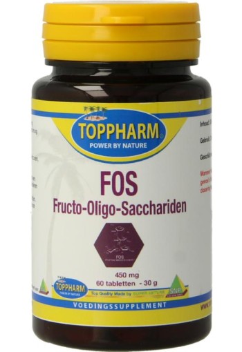 Toppharm FOS fructo oligo sacchariden 450mg (60 Tabletten)