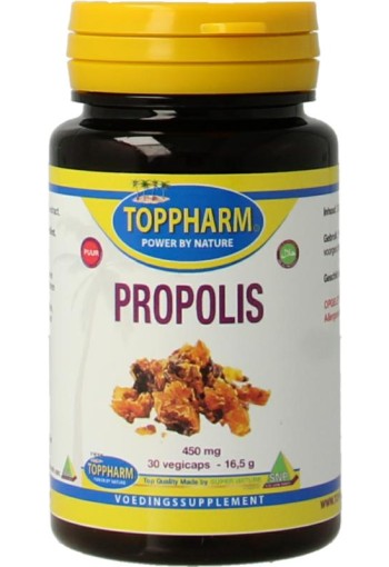 Toppharm Propolis 450mg puur (30 Vegetarische capsules)