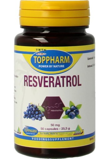 Toppharm Resveratrol 50mg (50 Capsules)