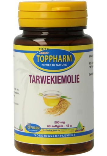 Toppharm Tarwekiemolie 500mg (60 Softgels)