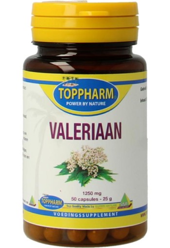 Toppharm Valeriaan 1250mg (50 Capsules)