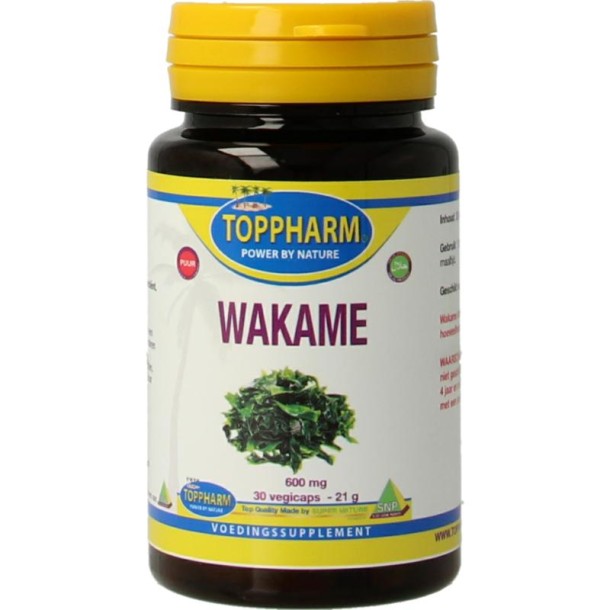 Toppharm Wakame 600mg puur (30 Vegetarische capsules)