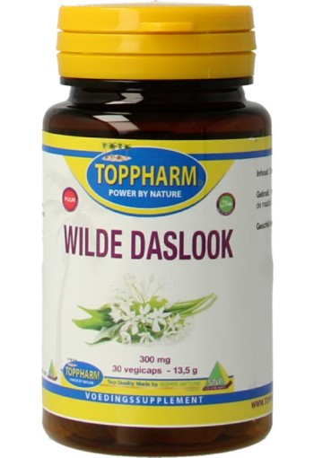 Toppharm Wilde daslook 300mg puur (30 Vegetarische capsules)