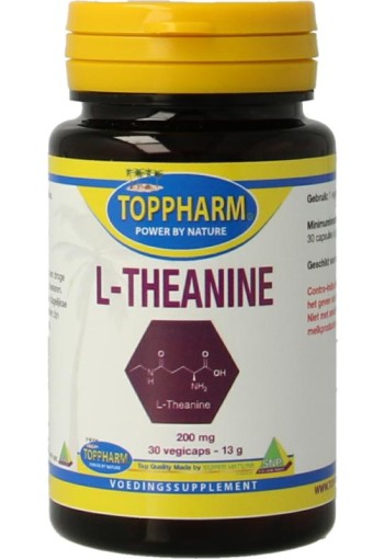 Toppharm L-Theanine puur (30 Vegetarische capsules)