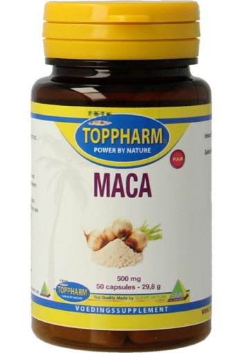 Toppharm Maca 500mg puur (50 Capsules)