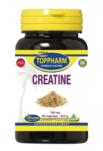 Toppharm Creatine 700mg puur (60 Vegetarische capsules)