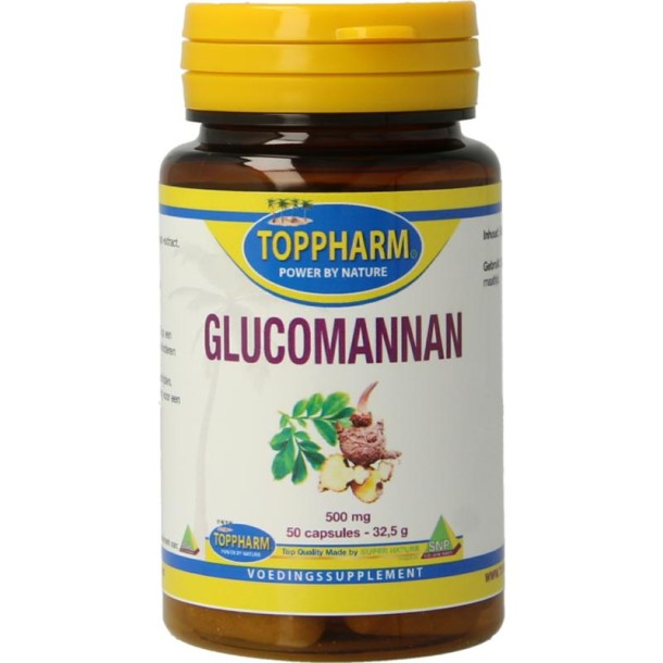 Toppharm Glucomannan 500mg (50 Capsules)