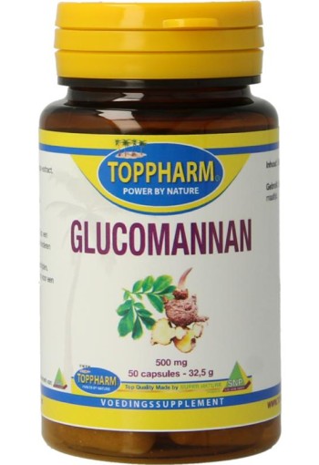 Toppharm Glucomannan 500mg (50 Capsules)