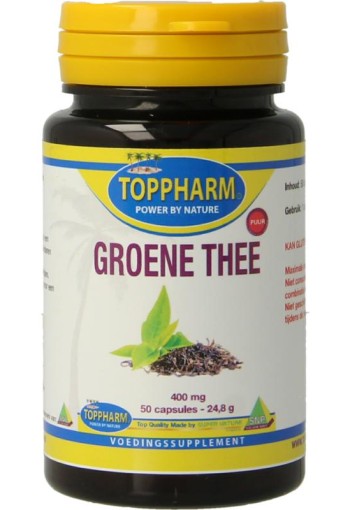 Toppharm Groene thee 400mg puur (50 Capsules)