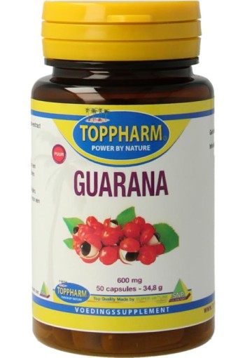 Toppharm Guarana 600mg puur (50 Capsules)