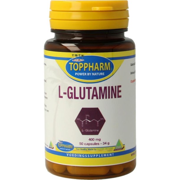 Toppharm L-Glutamine 400mg (50 Capsules)