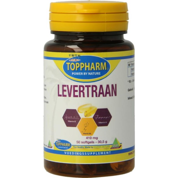 Toppharm Levertraan 410mg (50 Softgels)