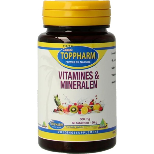 Toppharm Vitamines & mineralen (60 Tabletten)