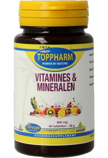 Toppharm Vitamines & mineralen (60 Tabletten)