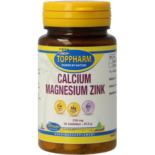 Toppharm Calcium magnesium zink (50 Tabletten)