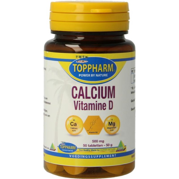 Toppharm Calcium vitamine D 500mg (50 Tabletten)