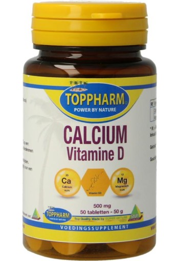 Toppharm Calcium vitamine D 500mg (50 Tabletten)