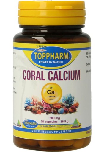 Toppharm Coral calcium 500mg (50 Capsules)