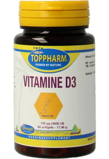 Toppharm Vitamine D3 (60 Softgels)