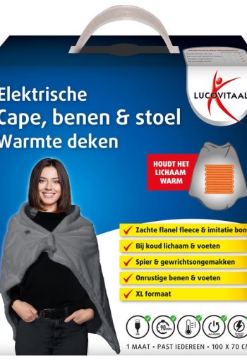 Lucovitaal Electrische cape benen & stoel warmte deken (1 Paar)