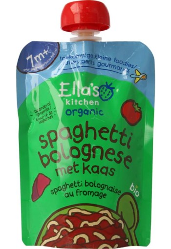 Ella's Kitchen Spaghetti bolognese met kaas 7+ maanden bio (130 Gram)