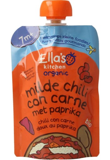 Ella's Kitchen Milde chili con carne met paprika 7+ maanden bio (130 Gram)