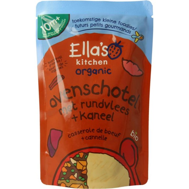Ella's Kitchen Ovenschotel met rundvlees en kaneel 10+ mnd bio (190 Gram)